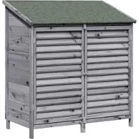Syfax Gartenschuppen Grau 106 x 56 x 113,5 cm Massivholz aus Fichte