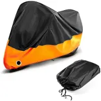 OEM Motorradabdeckung, wasserdicht und frostbeständig, 190T Oxford, für leichte Motorräder und Scooter, 4XL, groß (L*B*H: ca. 295x110x140cm).