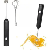 OEM Elektrische Milchaufschäumer - Geschenkset mit 2 Klopfern - USB ladbar - Mini - Schwarz