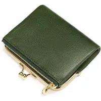 OEM Bifold-Leder-Portemonnee Vintage-Design mit Schnalle und Klettverschluss für Damen in kleinem Format