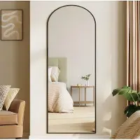 OEM Großer, schwarzer, voller Badkammer-Spiegel mit Standard- und Wandmontage, 160 x 50 cm