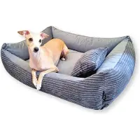 Markenlos Hundekissen 80x60 cm mit Abnehmbarer, Waschbarer Cordura-Hülle