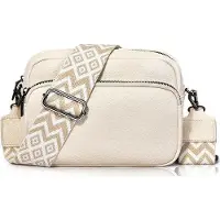 OEM Beige Kunstleder Crossbody-Tas mit abnehmbarem Schultergurt