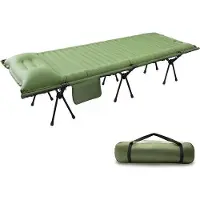 OEM Luftbetten für Camping, leichte Feldbetten mit Luftmatratze und Aluminiumrahmen, für Camping, Reisen, Strand, Garten, Schlafsofa, drücke zum Aufblasen