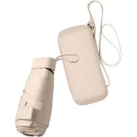 OEM Kompakter Strandsonnenschirm mit UV-Schutz, tragbar und leicht, winddicht, ideal für Jungen, Mädchen und Kinder, Beige