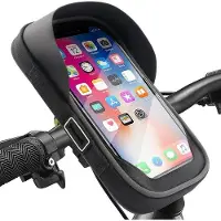 OEM Wasserfeste Fahrradtas mit Sonnenabdeckung und Regenschutz, TPU-Touchscreen, Lenkerverbindung - Fahrradtas für Fahrrad - schwarz