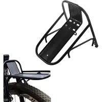 OEM Mountainbike-Vorbausatz, tragbar, Reisegepäckträger, verstellbar, für Fahrräder, Camping, Sport, Reisen (schwarz)