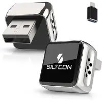 Siltcon CarPlay Adapter – Wireless Android Auto, ultrakompakt, Silber