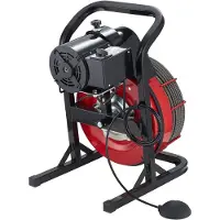 Vevor Rohrreinigungsmaschine 23 m x 13 mm, manuell geführte Abflussspirale mit 4 Schneidklingen und luftbetätigtem Fußschalter für Rohre von 50 mm bis 150 mm