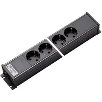Kaiser Martin 6-Way AC166 Power Outstrip ohne Schalter Eingang Ausgang (Europäische Steckdose) - 1154/6-2/SW