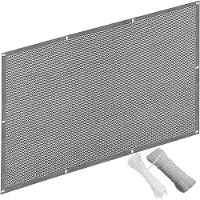 OEM Luifel-Privatschutz Vorhang für Terrasse - Atmungsaktives Polyester-Gewebe - 0,3 x 1,3 m - Grau-Beige