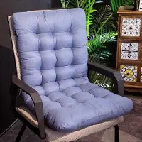 OEM Loungekissen für Gartenstuhl - Höherer Rücken - Bequemes Sitzen im Freien - Mit Befestigungsbändern - 45 x 155 cm - Grau