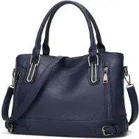 OEM Große Canvas-Tasche - Arbeits- und Alltags-Tasche - Multifunktionale Schultertasche - 1 Stück - Arbeits- und Alltags-Tasche Blau