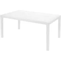 OEM Plastik-Tisch - Gartenmöbel Außen - Modell Prince - 150x90 cm - Weiß