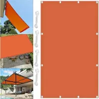 OEM Außen-Schattenschirm Rechteckig - Privatschutz für Außenbereich - Schattenselement - 98% UV-Schutz wasserdicht - 1,8 x 2,4 m - Orange
