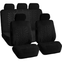 OEM Universal-Interieur-Set, Schwarz, für Autos, LKW und SUV, inkl. Airbag-Halterungen, Sitzbezüge für geteilte Rücksitzbank.