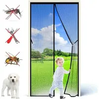 OEM Insektenabweiser - Vliegengordijn - Full Frame - Magnetisch - 300x265 cm - Schwarz