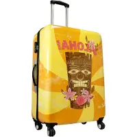 Markenlos Reisekoffer Hawaii 1 Hartschalen Koffer Kofferset Handgepäck Teleskop Trolley Boardcase mit TSA Schloss und Leichtlaufrollen Größe M