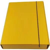 Ziemia Obiecana Boxmappe für Ablage und Sammlung, Gelb, mit Gummibandverschluss für Unterlagen