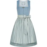 Nübler Dirndl NÜBLER "Mini Dirndl Ganja", Damen, Gr. 36, EURO, blau (jeans), Obermaterial: 100% Polyester PES., Kleider Dirndl