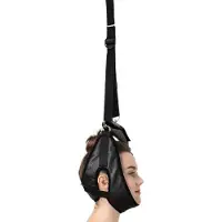 OEM Cervicale Traktie-Orthese, schwarz, poorttype, für die Entlastung von Nackenschmerzen.
