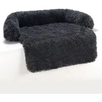 OEM Winterhundematte, tragbarer Hundebett, warme Decke, Hundebett, Hundezwinger, Hundematte, waschbar, 105*95*15 cm, schwarz