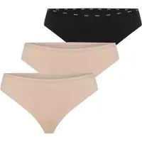 BOSS Tanga "3P MICRO THONG", Damen, Gr. XL, beige (open miscellaneous 998), Webqualität, Obermaterial: 80% Polyamid, 20% Elasthan, körpernah, Unterhosen Tanga