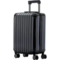 Markenlos M816 TSA-Schloß Koffer Reisekoffer Trolley Kofferset Hardschale Boardcase Handgepäck (Black, Kleiner Koffer)