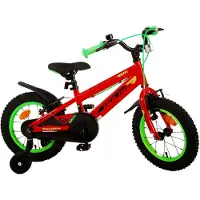 Volare Rocky Kinderfahrrad - Jungen - 14 Zoll - Rot - Zwei Handbremsen