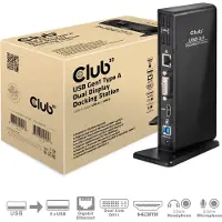 Club 3D CLUB3D USB Gen1 Type A Dual Display Docking Station, Kabelgebunden, USB 3.2 Gen 1 (3.1 Gen 1) Type-A, 1.4a, 3,5 mm, USB Typ-B, 10,100,1000 Mbit/s