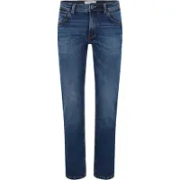 Tom Tailor 5-Pocket-Jeans "MARVIN", Herren, Gr. 32, Länge 30, blau (used mid stone), Denim/Jeans, Obermaterial: 98% Baumwolle, 2% Elasthan, straight fit, Jeans 5-Pocket-Jeans, mit kleinem Logo-Print
