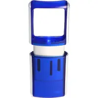 AccuCell Lupe mit LED-Beleuchtung und 3fach Vergrösserung Farbe Blau, inklusive 2 CR1130 Lithium Batterien