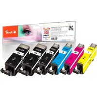 Peach PI100-249, Schwarz, Cyan, Magenta, Foto schwarz, Gelb, 19 ml, 9 ml, 6 Stück(e), 410 Seiten, Multipack