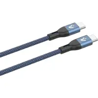 Vultech USB-C 2.0 Kabel 1.2m Blau Nylon geflochten 100W CS-NCC12BL