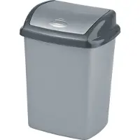 Curver kosz uchylny "dominik" 25l /srebrny/ grafitowy