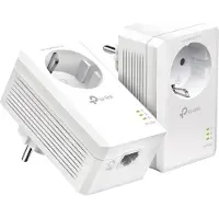 TP-LINK AV1000-Gigabit-Powerline-Adapter KIT mit Steckdose, 1000 Mbit/s, IEEE 1901, IEEE 802.3, IEEE 802.3ab, IEEE 802.3u, Type E/F, Gigabit Ethernet, 10,100,1000 Mbit/s, HomePlug AV2