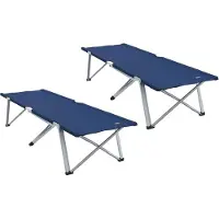 Syfax Klapp Schlafbett fürs Camping 2 pcs Blau 194 x 62,5 x 42,5 cm