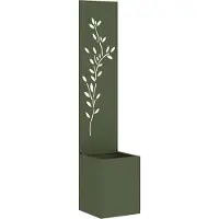 Syfax Garten Sichtschutz-Leinwand Floral Olivgrün 32 x 32 x 150 cm