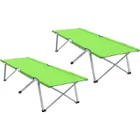 Syfax Klapp Schlafbett fürs Camping 2 pcs Grün 194 x 62,5 x 42,5 cm