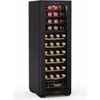 Klarstein Bovella 44 Duo+ Weinkühlschrank | 2-in-1 | 44 Flaschen | 2 Zonen | 9 Regale | Touch Schwarz