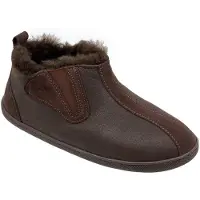 Vanuba Columbia Lammfell Hausschuhe Damen Schuhe - Badelatschen Damen Hausschuhe - Leder Wolle Pantoffeln Damen - Bequeme Schuhe Damen Lammfell-Hausschuhe - 41 EU Leder Harz Braun Braun