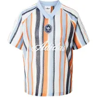 Adidas Originals T-Shirt ORIGINALS "ORIGINALS SUMMER GLOW OVERSIZE JERSEY, GEWIRKTES MATERIAL", Damen, Gr. L, ash blau, ash blau, Obermaterial: 99% Polyester, 1% Elasthan, V-Ausschnitt, Shirts T-Shirt