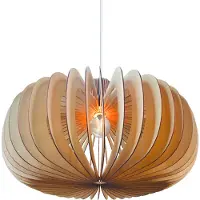 Nordlux Pendelleuchte Hazo, Ø 65 cm, naturfarben, Holz