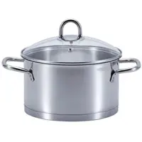 SSW Kitchen Q Profi Star Kochtopf mit Deckel, Edelstahl, Ø 24 cm, 6,1 l
