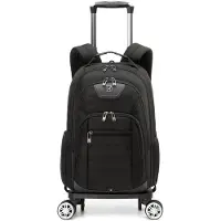 JMXZ Azomor Multifunktionaler Reisrucksack mit Rollen für Laptop und Handgepäck