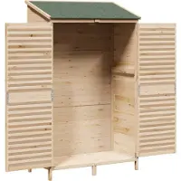 vidaXL Gartenschuppen Natur 106 x 56 x 176,5 cm Massivholz aus Fichte