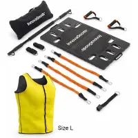 InnovaGoods Tragbares Trainingssystem Pack mit Übungsanleitung und Sauna Sportweste Herren L
