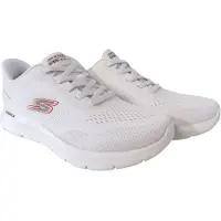 SKECHERS Slip-On Sneaker "GO WALK FLEX-MASTER", Herren, Gr. 42, Textil, weiß (weiß, rot), Schuhe Slip-On Sneaker, Schlupfschuh, Halbschuh, Freizeitschuh mit elastischen Schnürsenkeln