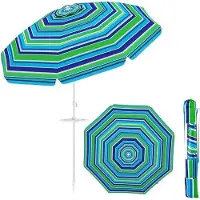 OEM Windbeständige Strandsonnenschirm mit UV-Schutz - Drahtloser Parasol mit Grundeinsatz - Schatten auf dem Strand - Vakanzsonnenschirm mit mechanischer Drehfunktion