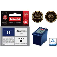 ACTION S.A. Activejet AH-56R Tintenpatrone (Ersatz für HP 56 C6656A; Prämie; 25 ml; schwarz), Hohe (XL-) Ausbeute, Schwarz, Tinte auf Pigmentbasis, 25 ml, 1 Stück(e), Einzelpackung